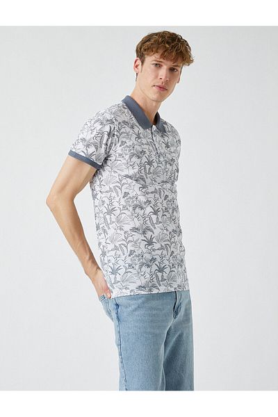 Koton Floral Polo Neck T-Shirt