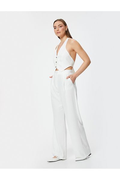 Koton High Waist Pocket Palazzo Trousers