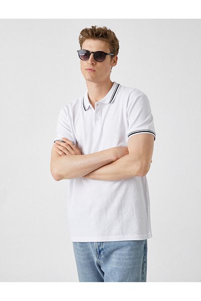 Koton Îmbrăcăminte pentru bărbați Tricou polo 2sam10058mk Alb Alb