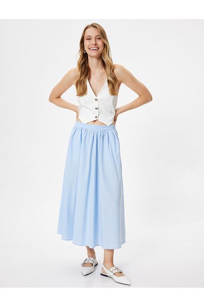 Koton Fusta Balon din Poplin - Bumbac Lung Oversize