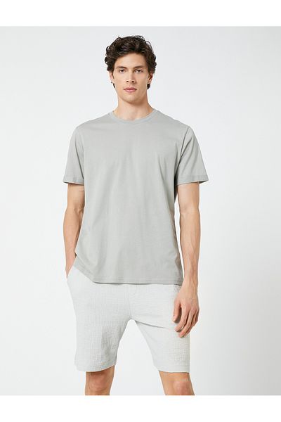 Koton Basic-Bermudashorts in schmaler Passform mit Spitzen-Taillentaschendetail