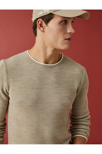 Koton Basic-Strickpullover mit Rundhalsausschnitt