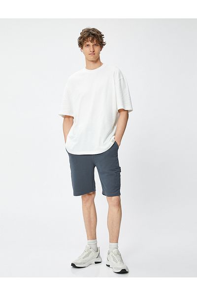 Koton Cargo Pocket Detailed Shorts Knitted with Lace Waist