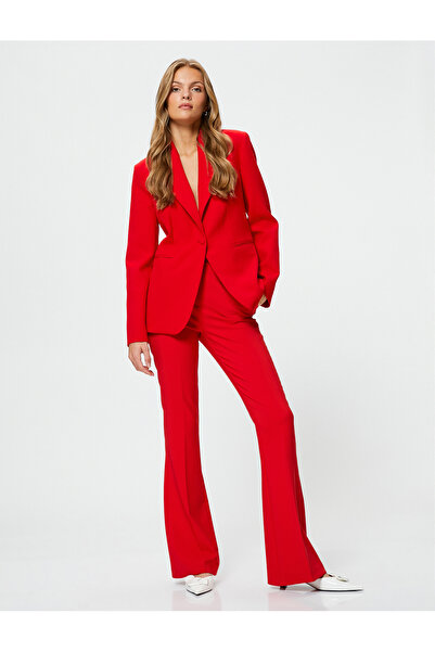 Koton Blazer Ceket Tek Düğmeli Fleto Cepli