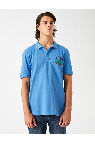 Koton Tricou cu guler polo brodat de colegiu