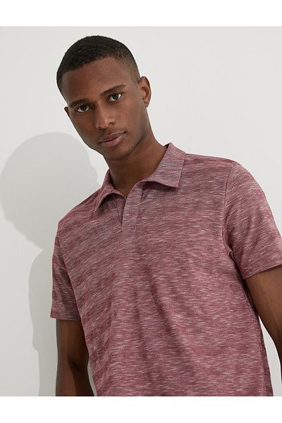 Koton T-shirt με ριγέ πόλο με λαιμόκοψη