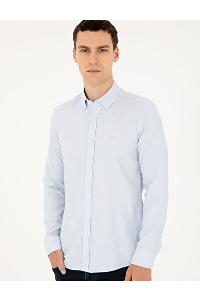 Pierre Cardin Açık Mavi Slim Fit Uzun Kollu Gömlek 50291042-VR003