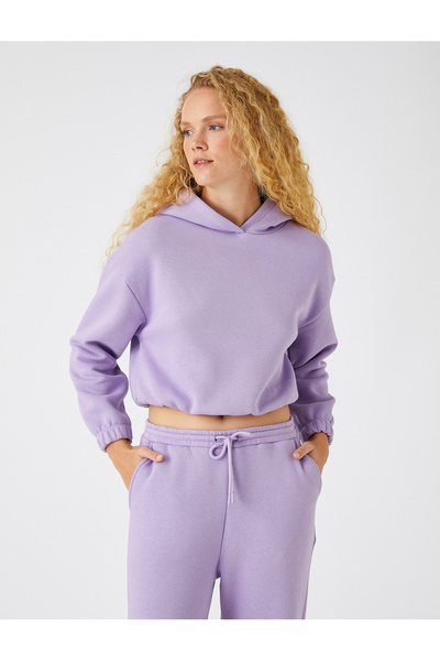 Koton Hanorac crop cu glugă