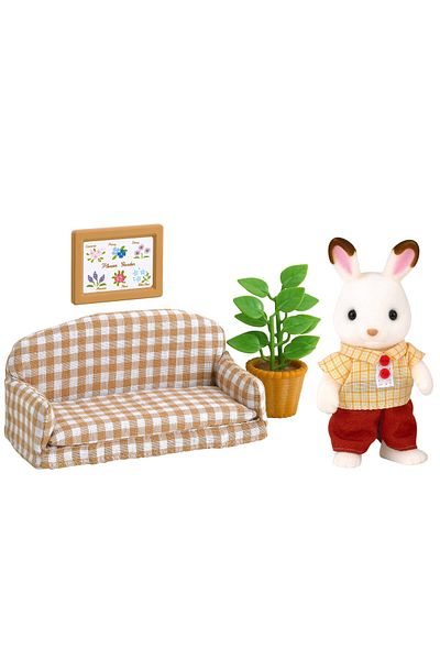 SYLVANIAN FAMILIES Chocolate Rabbit Father Figure | Se.Regular | Collectible Toy for Mini Dolls
