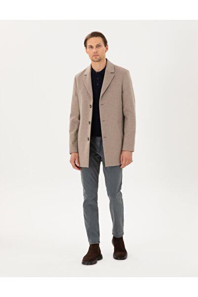 Pierre Cardin Beige Ex. Slim Fit Stamp Coat 50291017 -Vr011