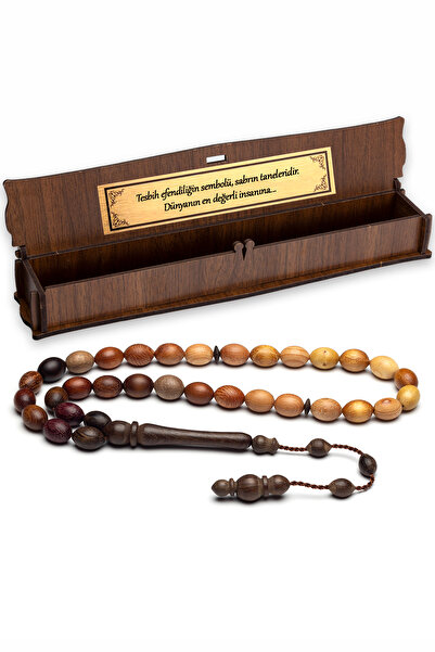 OTTOTESBİH Χάντρες προσευχής από δέντρο με σύστημα Master Craftsmanship, 8,5x11,5 χιλιοστά, 17 διαφορετικά μικτά και συνδυασμένα