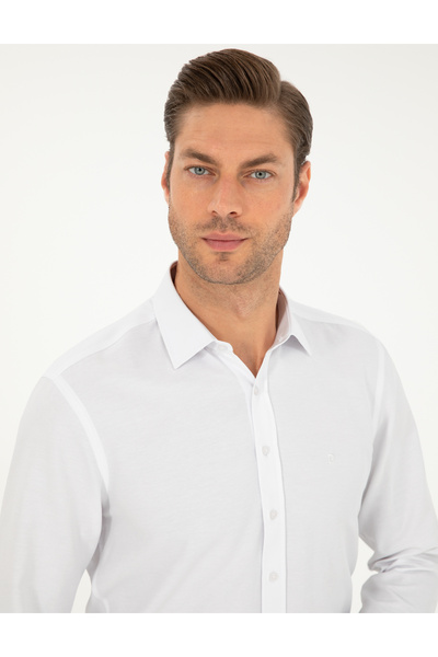 Pierre Cardin Beyaz Oxford Slim Fit Uzun Kollu Gömlek 50292539-VR013