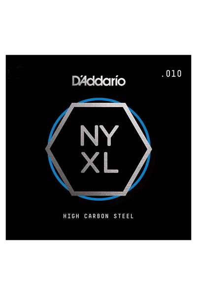 Daddario Nys010 Electro and Acoustic Single String, E-(Mi), High Carbon Nys010 Nyxl Single Plain St