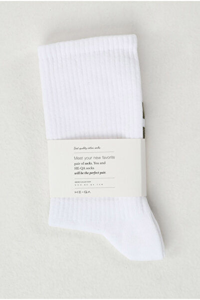 HEQA Șosete albe și kaki cu cinci dungi