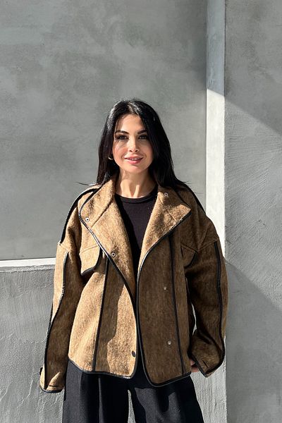 Seda Yalçın Atelier Coffee Snap Pocket Detail Stamp Jacket