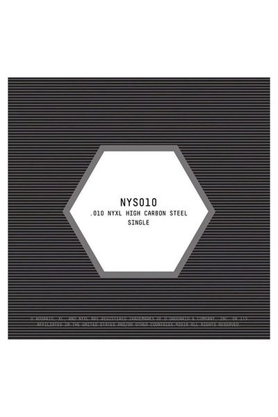Daddario Nys010 Electro and Acoustic Single String, E-(Mi), High Carbon Nys010 Nyxl Single Plain St