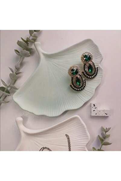 muay selection Decorative White Leaf Look Presentation Holder (1 Piece, Decoration, Organizer)