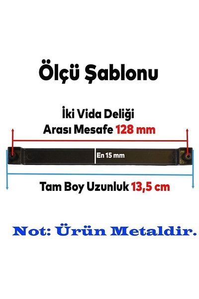 Badem10 Sertar de bucătărie din metal negru 128MM 12.8CM Mânere din metal negru