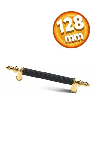 kayakulp Lüks Kulp 128mm Siyah/gold (DOLAP ÇEKMECE MOBİLYA MUTFAK)