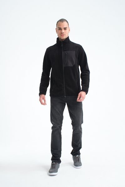 Store Full Zippered 5 Pocket Men's Fleece Outdoor Jacket