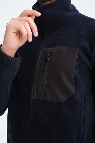 Store Full Zippered 5 Pocket Men's Fleece Outdoor Jacket