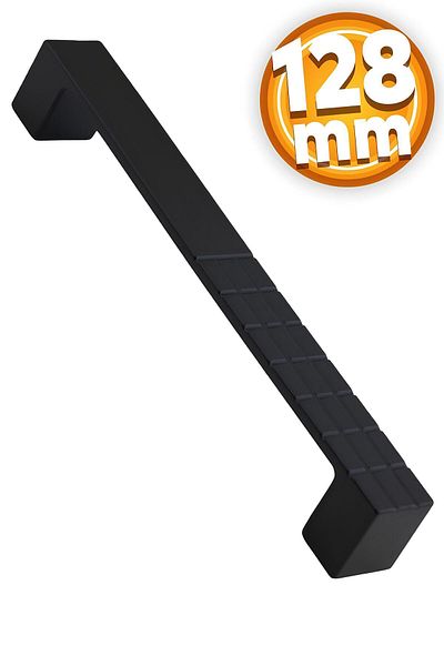 Badem10 Sertar de bucătărie din metal negru 128MM 12.8CM Mânere din metal negru