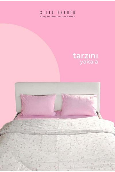 Sleep Garden Pink Floral Cotton Double Duvet Cover Set