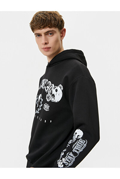 Koton Χαλαρή εφαρμογή με θέμα το κρανίο - Φούτερ με στάμπα στην πλάτη