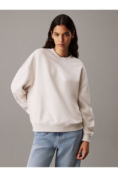 Calvin Klein Lesklá pánská mikina Monologo - Regular Crewneck
