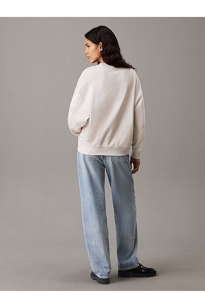 Calvin Klein Lesklá pánská mikina Monologo - Regular Crewneck