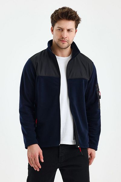 monox Ανδρικό αθλητικό μπουφάν Fleece με φερμουάρ