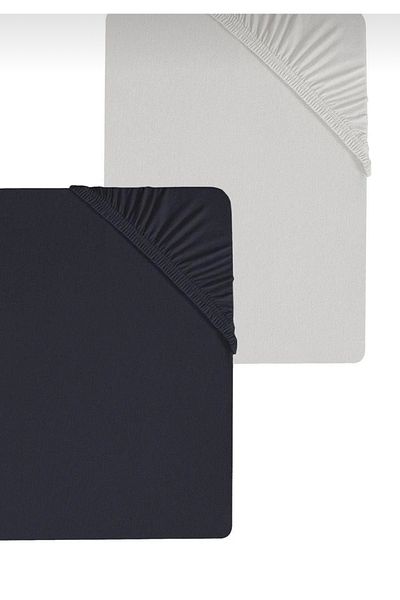 Melike Export Set of 2 100X200 cm Single Elastic Fitted Combed Cotton Sheets