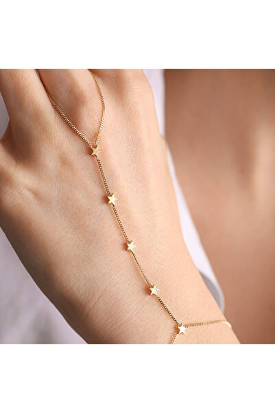 Sembol Gold Altın Şahmeran Bileklik 14 Ayar Yıldız Form