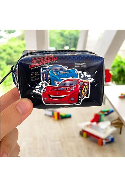 MAB Children's Coin Purse - with Car, Cartoon Pattern, 9.5X5X6Cm, Back to School Gift