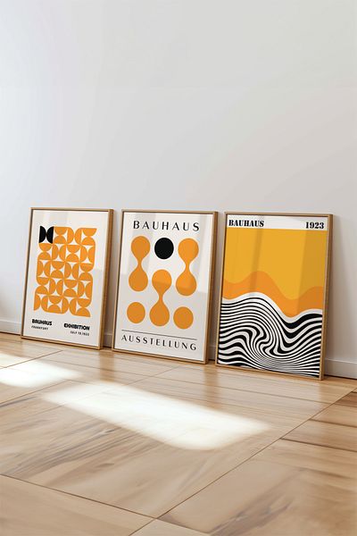 House Gorgeous Colecția Bauhaus Nr.: Set de 3 postere fără cadru cu 3 modele