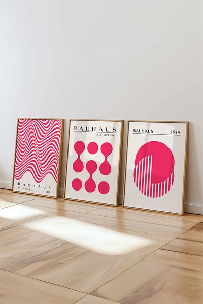 House Gorgeous Colecția Bauhaus Nr.: Set de 3 posteri fără rame cu 3 design