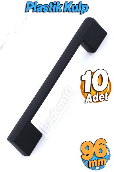 Badem10 (PLASTIC HARD) Gölcük 96 Mm 10 buc. Mobilier negru Sertar de bucătărie Dulap dulap Mâner Mâner