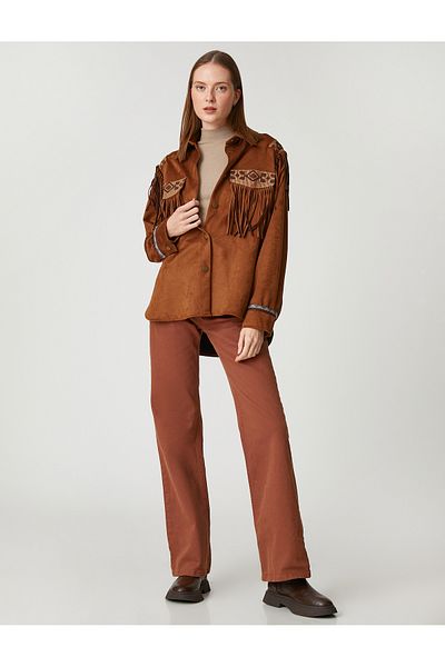 Koton Braune Mädchenjacke 3WAK10271EK