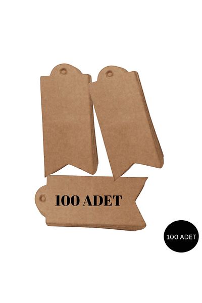 roco paper Kraft Price Tag with Streamer Holes - Gift, Package and Bag Tags - 100 Pieces
