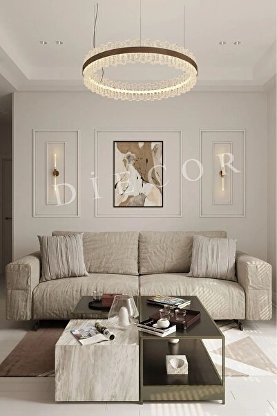 DİECOR Dekoratif Boyanabilir 4 Cm Duvar Çıtası Hazır Kesimli 5 Adet Çerçeve P...