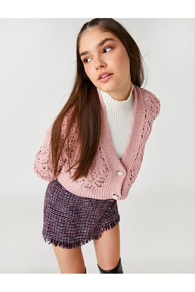 Koton Women's Pink Cardigan