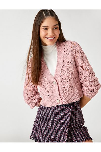 Koton Women's Pink Cardigan