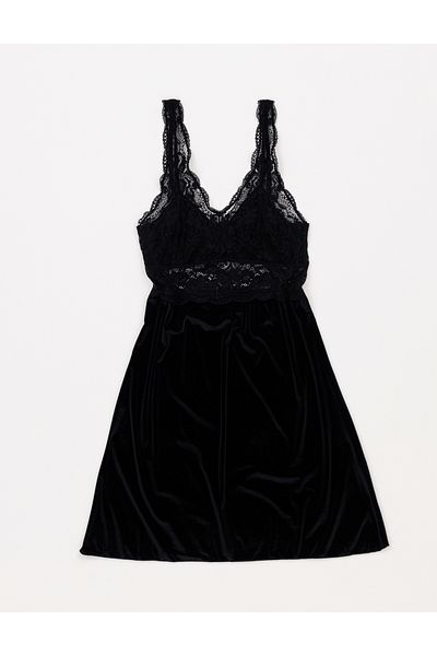 Pierre Cardin Black Nightgown & Dressing Gown Set 50303854 -Vr046