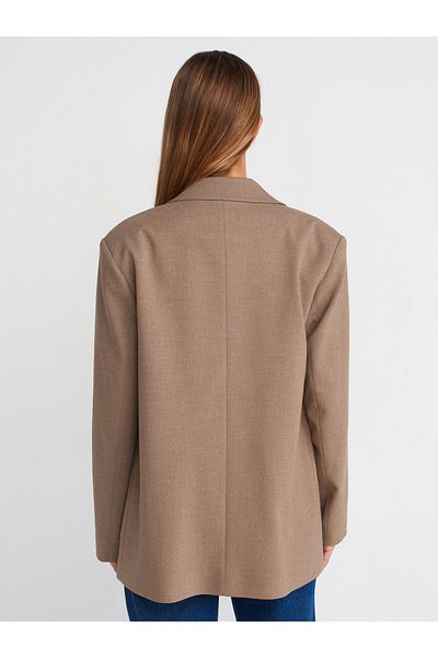 Dilvin 60752 Model Camel Blazer Jacket