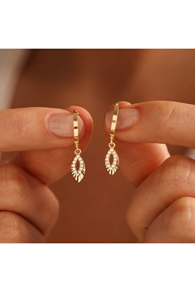 Sembol Gold Altın Damla Küpe