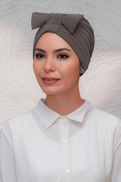 HÜRREM BONE المنك العملي الجاهز للحجاب بونيه قماش ساندي مربوط بفيونكة مجمعة 7...