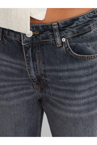 Dilvin 71736 Anthracite Wide Wideleg Denim Trousers