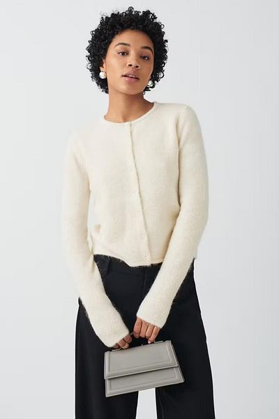 Madmext MG2151 MoDel Ecru Knitwear CarDigan - ButtoneD