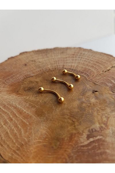 Karınca Piercing Gold Color Eyebrow Ear Snug Daith Conch Orbital Cartilage Helix Piercing 10 Mm