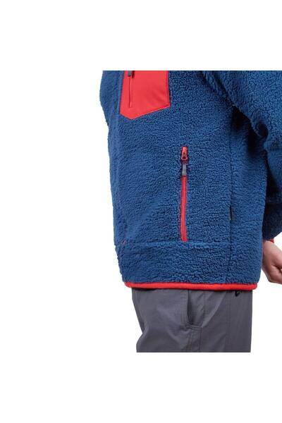 Alpinist Navy Blue Men's Fleece Coat - Plus Teddy